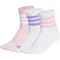 Παιδικές Κάλτσες Adidas Ribbed Socks 3 Ζευγάρια λευκό ροζ μπροστά όψη