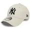 Ανδρικό καπέλο New Era 9Forty League Essential μπεζ με μαύρο Yankees λογότυπο