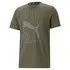 Ανδρικό Τεχνικό Μπλουζάκι Puma Graphic Tee Concept Λαδί μπροστά όψη