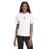 Γυναικεία βαμβακερή μπλούζα 
 Adidas Essentials 3-Stripes λευκή
μπροστά όψη