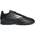 Παιδικό ποδοσφαιρικό παπούτσι Adidas F50 Club TF J μαύρο με χρυσές λεπτομέρειες - πλαϊνή όψη