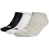 Σοσόνια Adidas Thin And Light No-Show ghost λευκό γκρι μαύρο μπροστά όψη